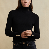 Holland Cooper Slim Logo Belt in Black Croc | Eland Lodge